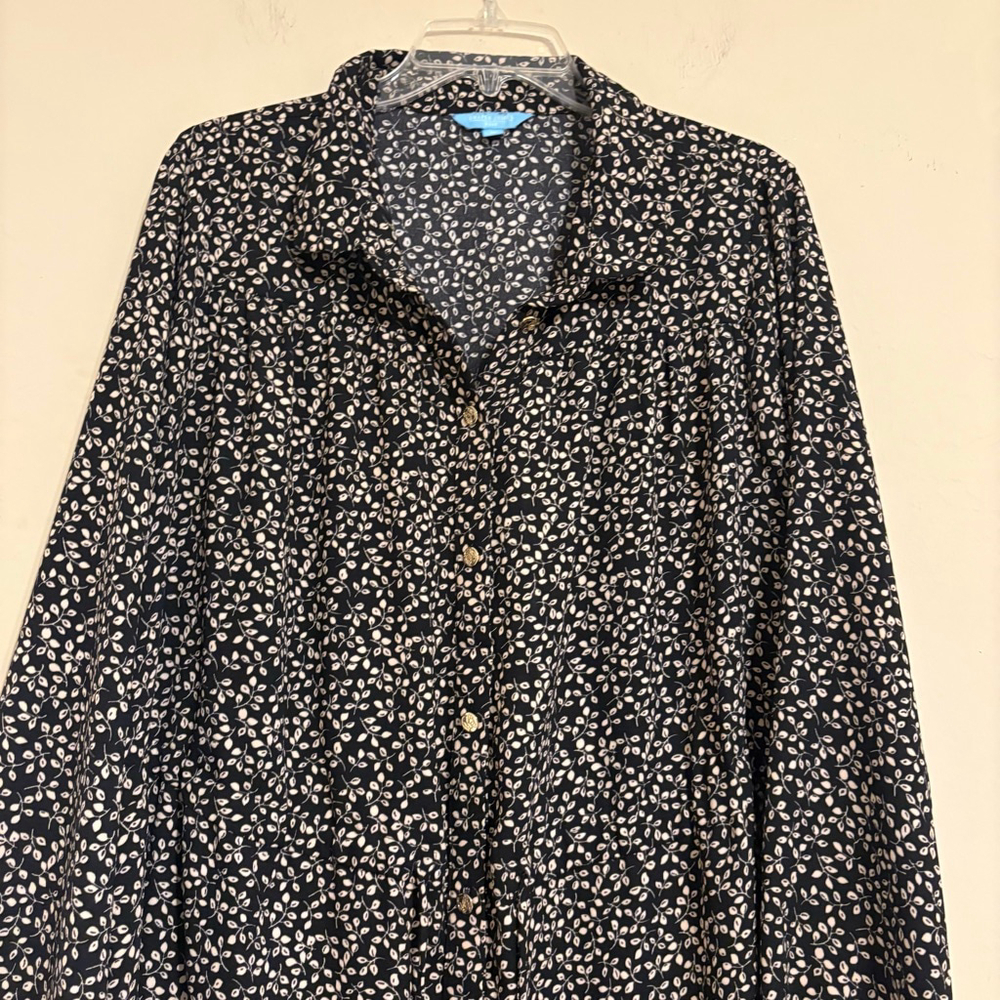 DRAPER JAMES RSVP Button-Front Knot-Waist Dress Size 1X - Picture 6 of 16